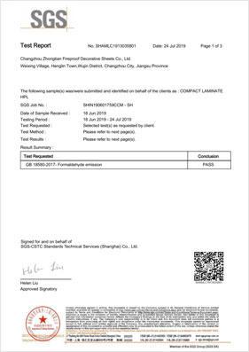 Changzhou Zhongtian Fireproof Decorative Sheets Co